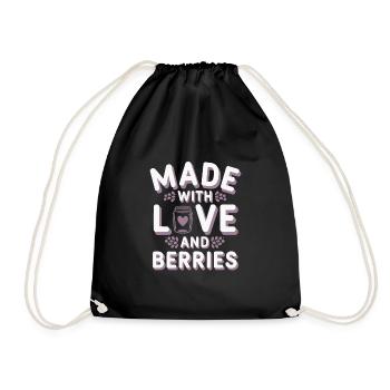 Preserving homemade food - Drawstring Bag - black - Front