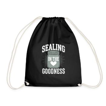 Preserving homemade food - Drawstring Bag - black - Front