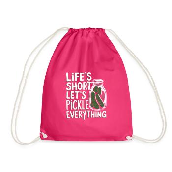 Preserving homemade food - Drawstring Bag - fuchsia - Front