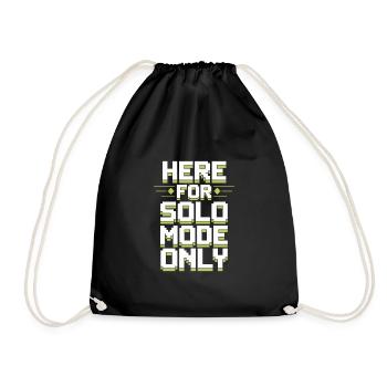Introverted Gamer Declarer Calm - Drawstring Bag - black - Front