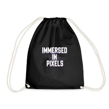 Introverted Gamer Declarer Calm - Drawstring Bag - black - Front