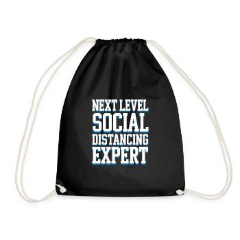 Introverted Gamer Declarer Calm - Drawstring Bag - black - Front