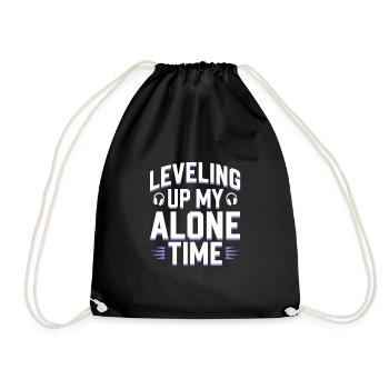 Introverted Gamer Declarer Calm - Drawstring Bag - black - Front