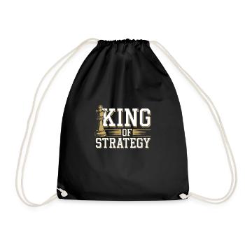 Chess Revival Movement Chess Lover Strategic - Drawstring Bag - black - Front