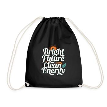Énergie solaire Énergie renouvelable Mode de vie durable - Sac de sport léger - noir - Devant