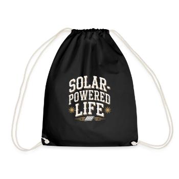 Énergie solaire Énergie renouvelable Mode de vie durable - Sac de sport léger - noir - Devant
