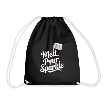 Handmade, creative candles to make yourself - Drawstring Bag - black - Front
