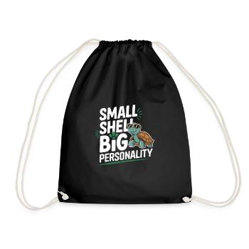 Turtle care for owners of - Drawstring Bag - black - Front