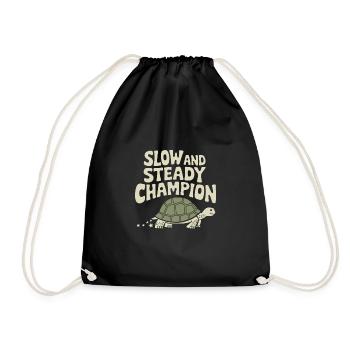 Turtle care for owners of - Drawstring Bag - black - Front