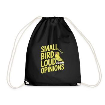 Pet, canary, owner, bird lover and - Drawstring Bag - black - Front