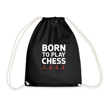 Chess Revival Movement Chess Lover Strategic - Drawstring Bag - black - Front