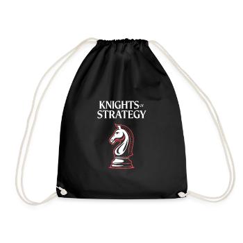 Chess Revival Movement Chess Lover Strategic - Drawstring Bag - black - Front