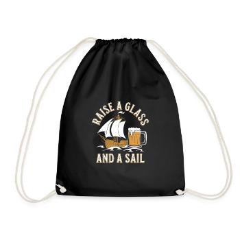 Sailors Sea Shanty Singing Ship Adventures - Drawstring Bag - black - Front