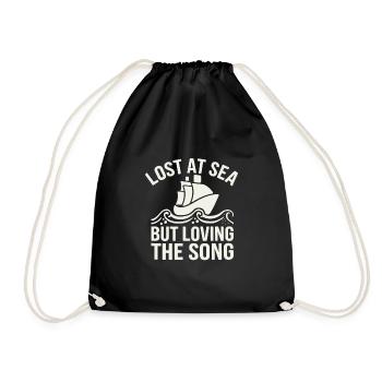 Sailors Sea Shanty Singing Ship Adventures - Drawstring Bag - black - Front