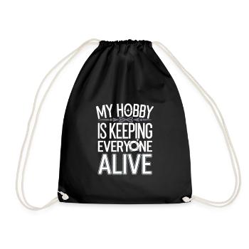 Extended family mother's life, chaos, love and - Drawstring Bag - black - Front