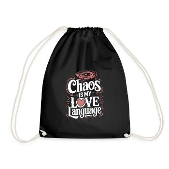 Extended family mother's life, chaos, love and - Drawstring Bag - black - Front
