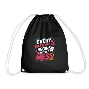 Crafts with children diy projects and funny ones - Drawstring Bag - black - Front