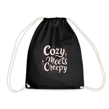 Cozy, Horror, Aesthetics, Spooky, Cozy - Drawstring Bag - black - Front