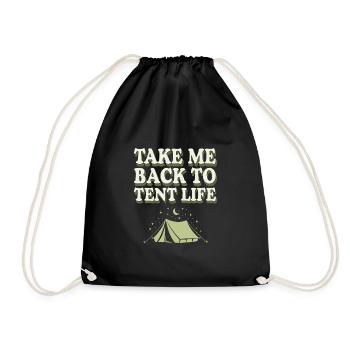 Souvenirs de camping nostalgiques, ambiance rétro, - Sac de sport léger - noir - Devant