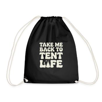 Souvenirs de camping nostalgiques, ambiance rétro, - Sac de sport léger - noir - Devant