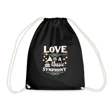 Romantique Nostalgie Vintage Romance Classique Amour - Sac de sport léger - noir - Devant
