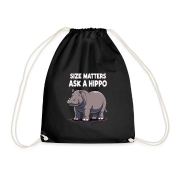 Humour hippopotame, citations sarcastiques, drôle - Sac de sport léger - noir - Devant