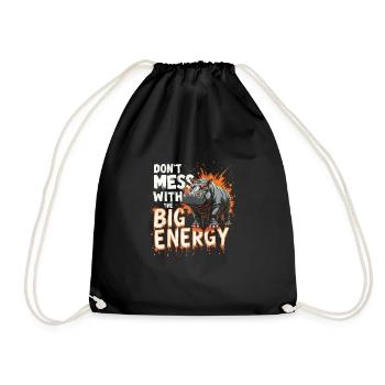 Humour hippopotame, citations sarcastiques, drôle - Sac de sport léger - noir - Devant