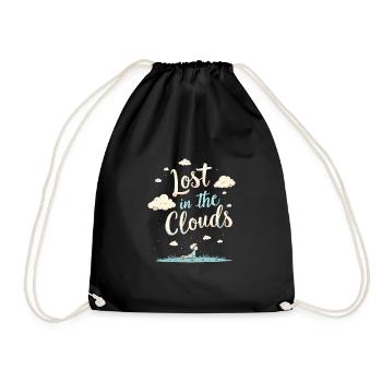 Cloud View, Relaxing Sky, Dreamy - Drawstring Bag - black - Front