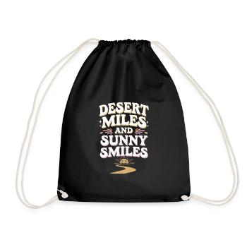 Desert wanderers, rugged trails and dry - Drawstring Bag - black - Front