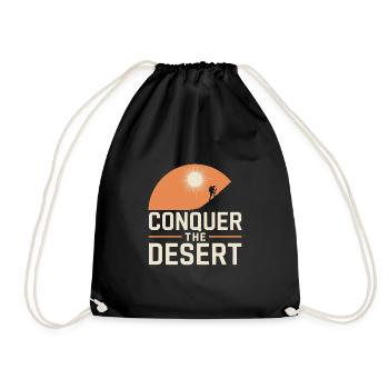 Desert wanderers, rugged trails and dry - Drawstring Bag - black - Front