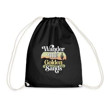 Desert wanderers, rugged trails and dry - Drawstring Bag - black - Front