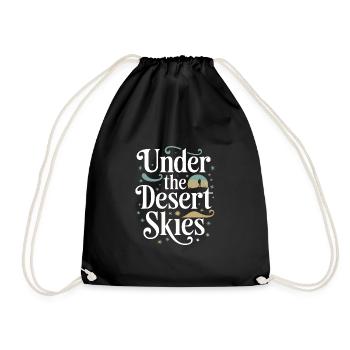 Desert wanderers, rugged trails and dry - Drawstring Bag - black - Front
