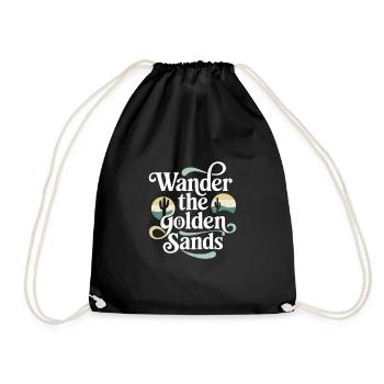 Desert wanderers, rugged trails and dry - Drawstring Bag - black - Front