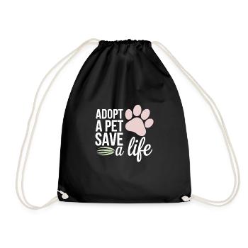 Freiwillige Tierrettung Animal Shelter Heroes - Drawstring Bag - black - Front