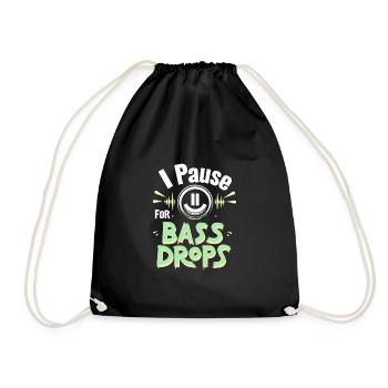 Music and gaming soundtracks with immersive audio - Drawstring Bag - black - Front