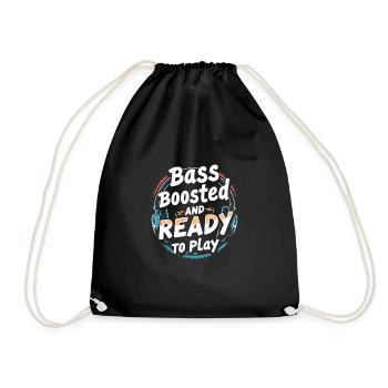 Music and gaming soundtracks with immersive audio - Drawstring Bag - black - Front