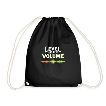 Music and gaming soundtracks with immersive audio - Drawstring Bag - black - Front