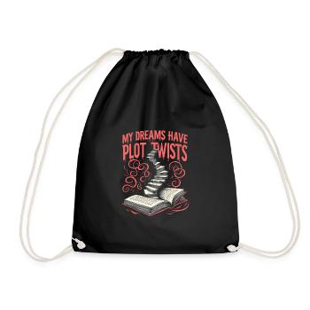 Surreal Art Humor Dreamlike Images Floating - Drawstring Bag - black - Front