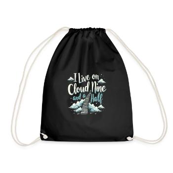 Surreal Art Humor Dreamlike Images Floating - Drawstring Bag - black - Front