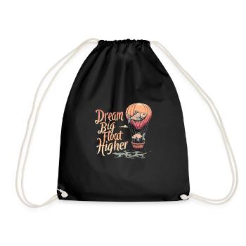 Surreal Art Humor Dreamlike Images Floating - Drawstring Bag - black - Front