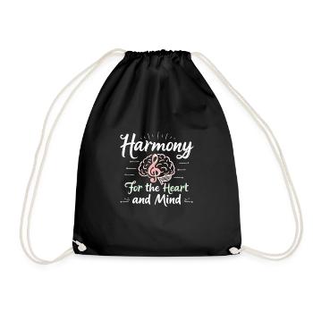 Music Therapy Emotional Healing Relaxation - Drawstring Bag - black - Front
