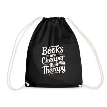 Book-like humour, Witty reading quotes, Literary - Drawstring Bag - black - Front