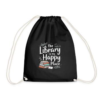 Book-like humour, Witty reading quotes, Literary - Drawstring Bag - black - Front