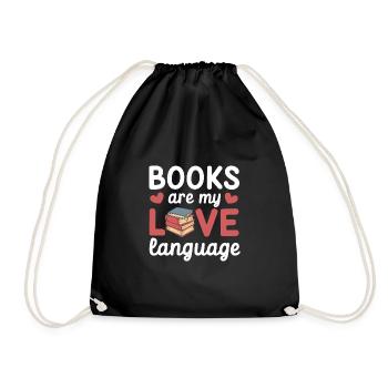 Book-like humour, Witty reading quotes, Literary - Drawstring Bag - black - Front