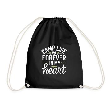 Souvenirs de camping nostalgiques, ambiance rétro, - Sac de sport léger - noir - Devant