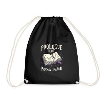 Book-like humour, Witty reading quotes, Literary - Drawstring Bag - black - Front