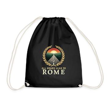 History buffs Ancient Rome enthusiasts - Drawstring Bag - black - Front
