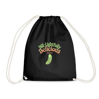 Pickle Lovers Humor Dill-ightful Jokes Funny Food - Turnbeutel - Schwarz - Vorne