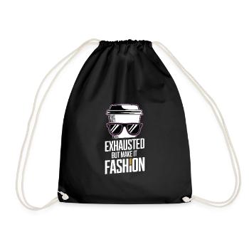 Emotional Burnout Humor Funny Stress Quotes - Drawstring Bag - black - Front