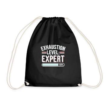 Emotional Burnout Humor Funny Stress Quotes - Drawstring Bag - black - Front